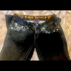 Black rock revival jeans..